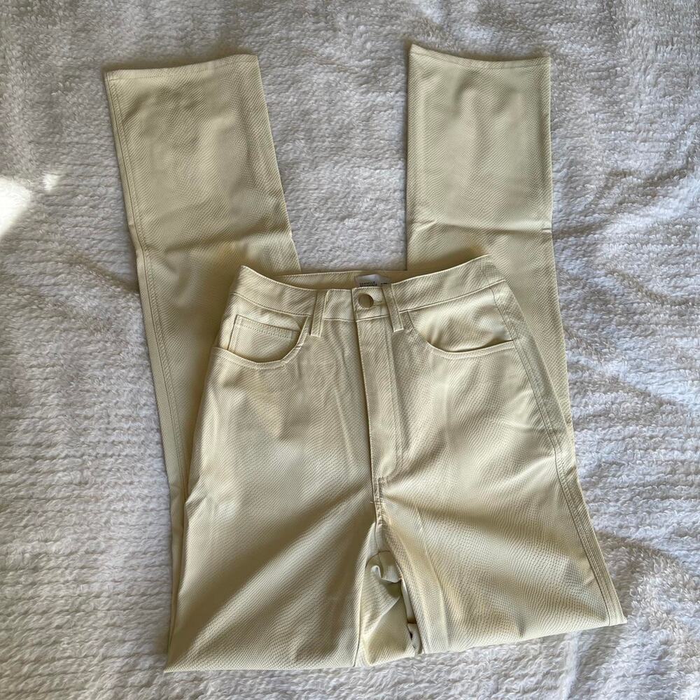 Ivory leather pants new